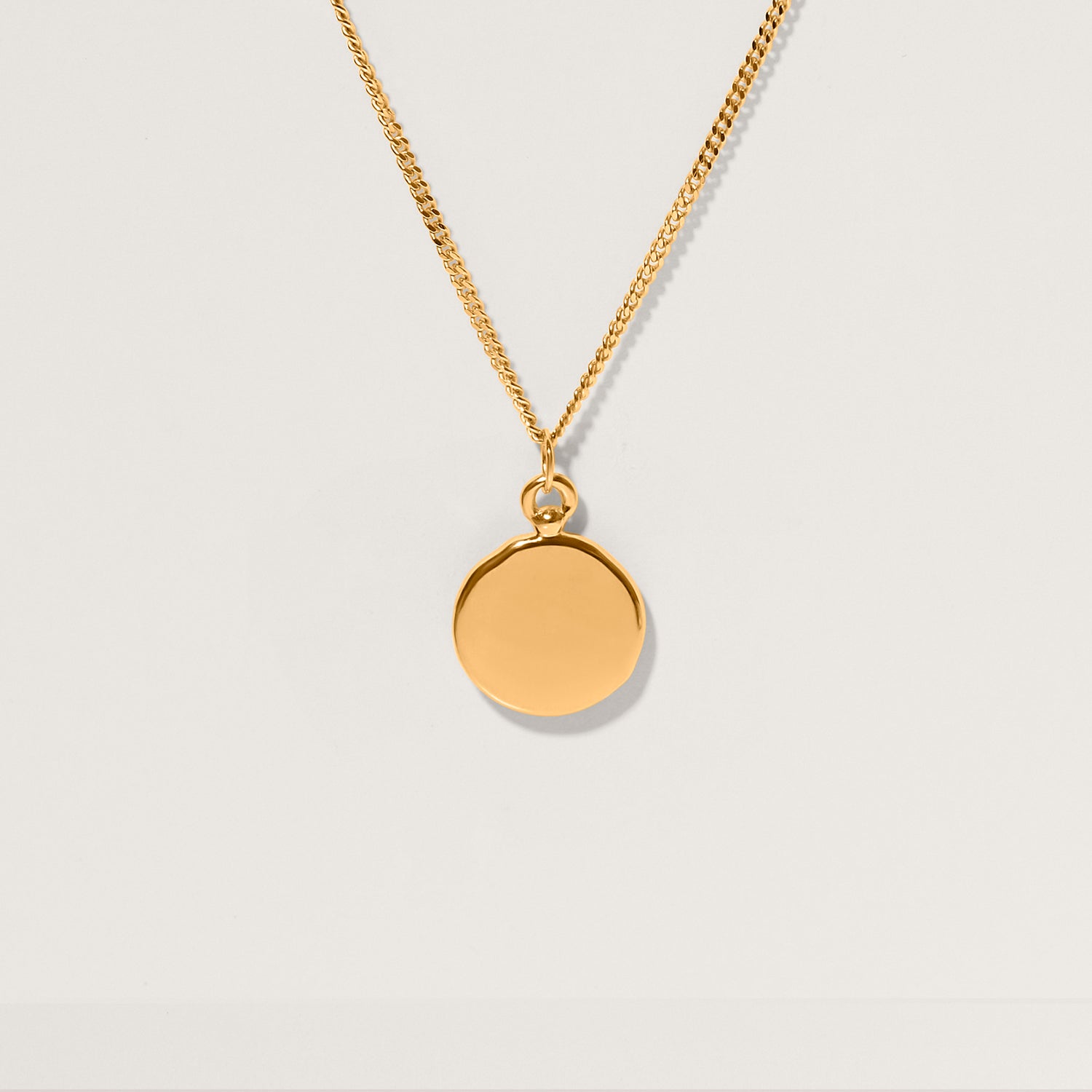 Stilnest Fluid Medallion Kette gravierbar 13mm Gold
