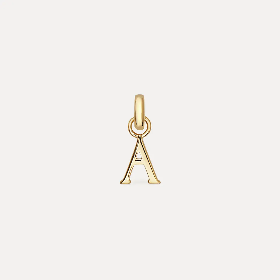 Stilnest Mini Initial Anhänger 585 Gold Buchstabe A