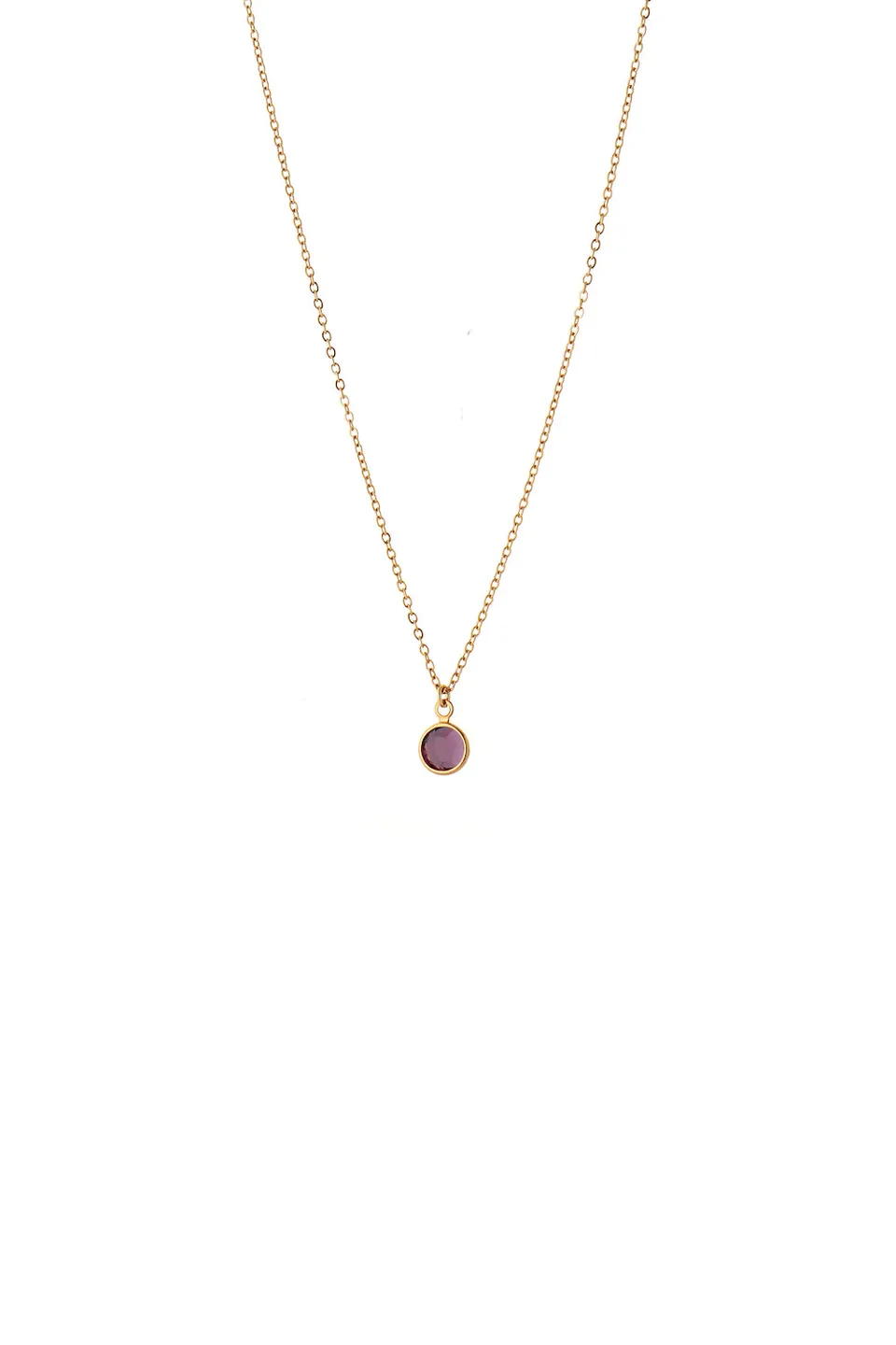 Joy by Corrine Smith Februar Amethyst Halskette Gold 0,6cm
