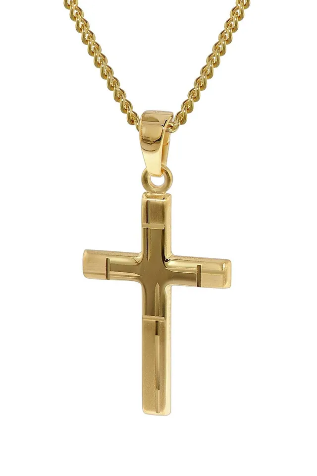 trendor Halsketten Kreuz 333 Gold 60 cm Kette
