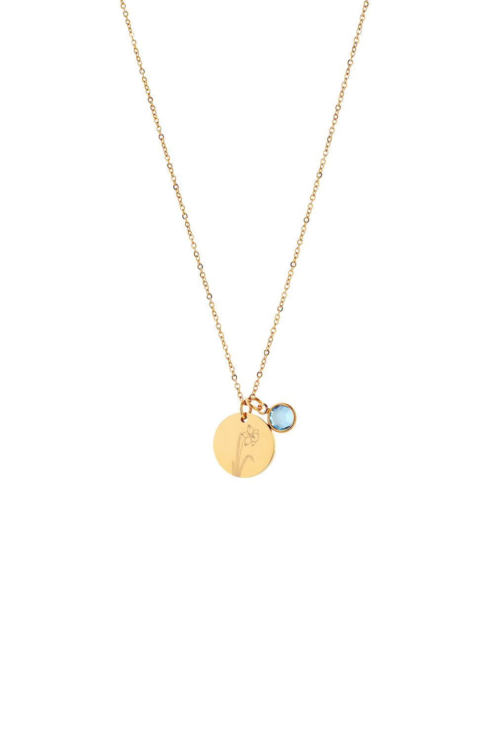 Joy by Corrine Smith March Birth Flower Halskette Gold Aquamarin
