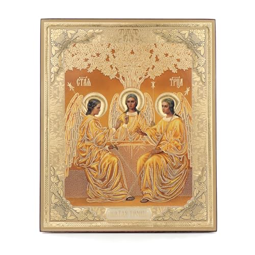 NKlaus Ikone Heilige Dreifaltigkeit Holz 15x18cm Deko