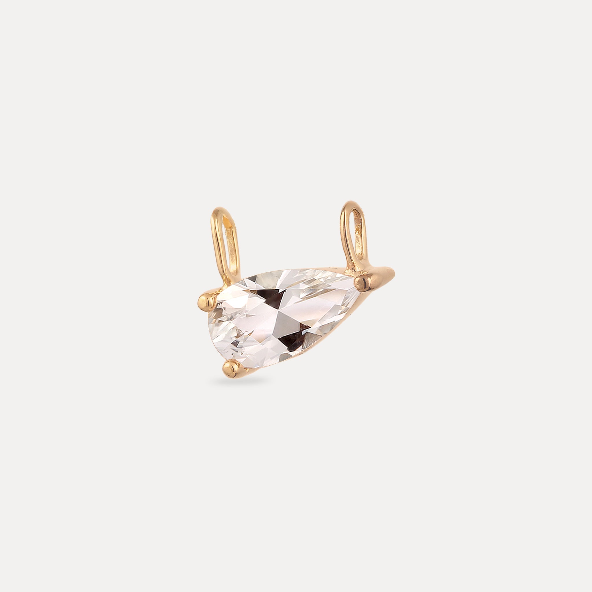 Stilnest Beryll Balance Drop Anhänger 585 Gold Tropfen