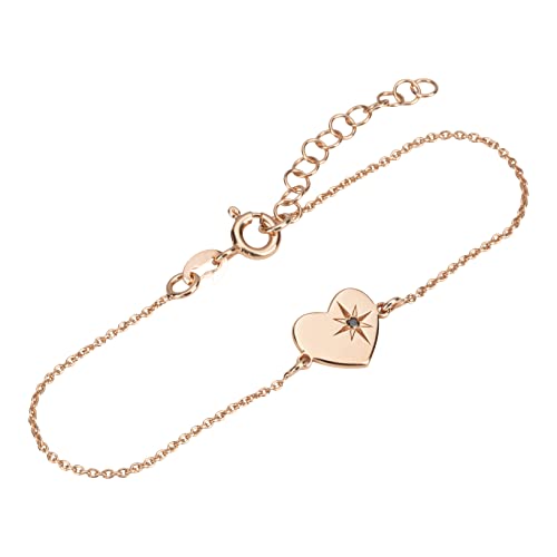 NKlaus Ankerkette Armband 925 Silber rosévergoldet