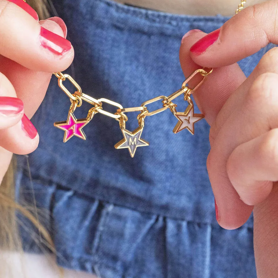 Joy by Corrine Smith Name in Stars Halskette Emaille Sterne