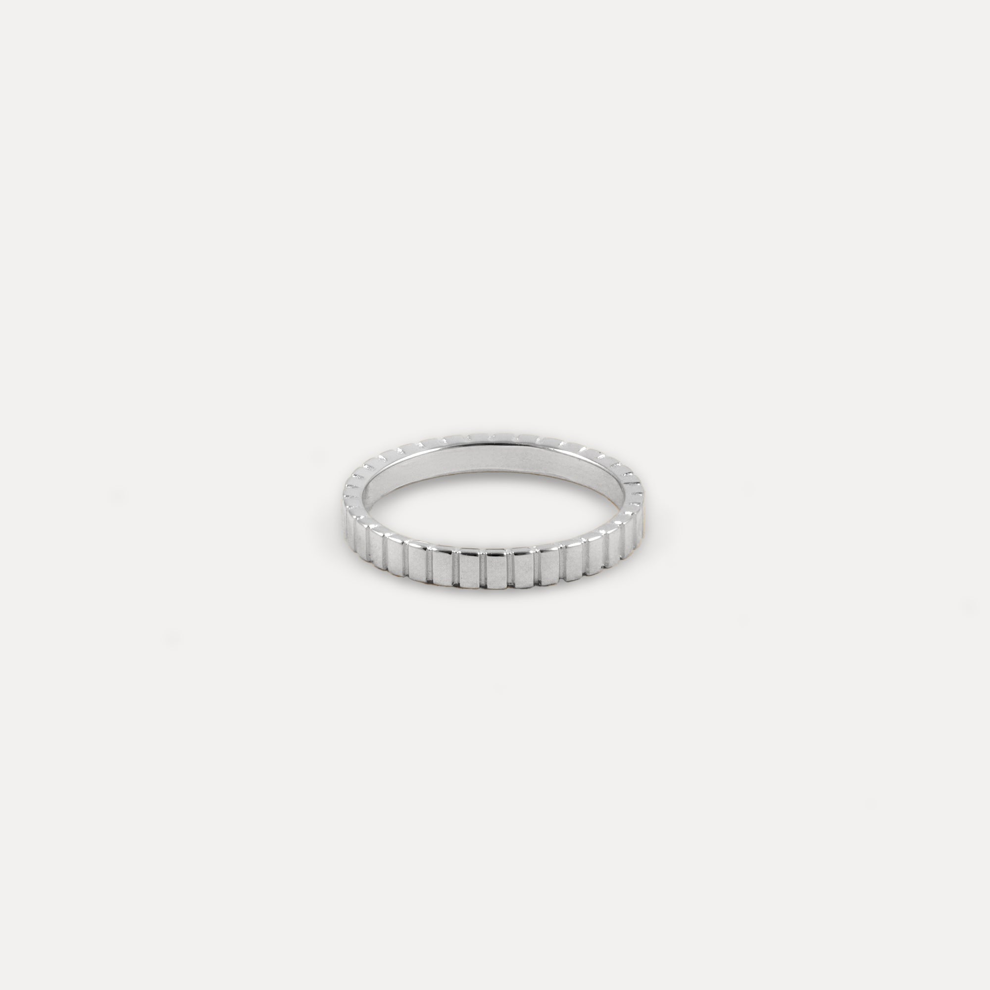 Stilnest Ridged Ring 24k Gold Vermeil 3 mm Stapelring