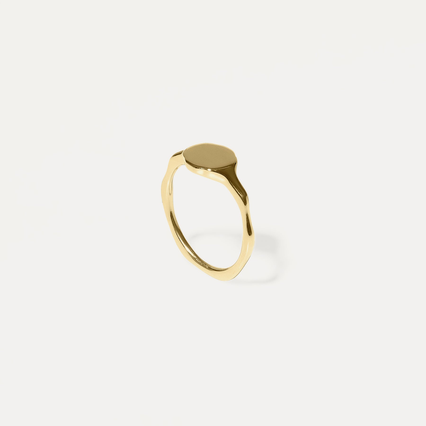 Stilnest Fluid Siegelring 585 Gold Ring 14k Massivgold