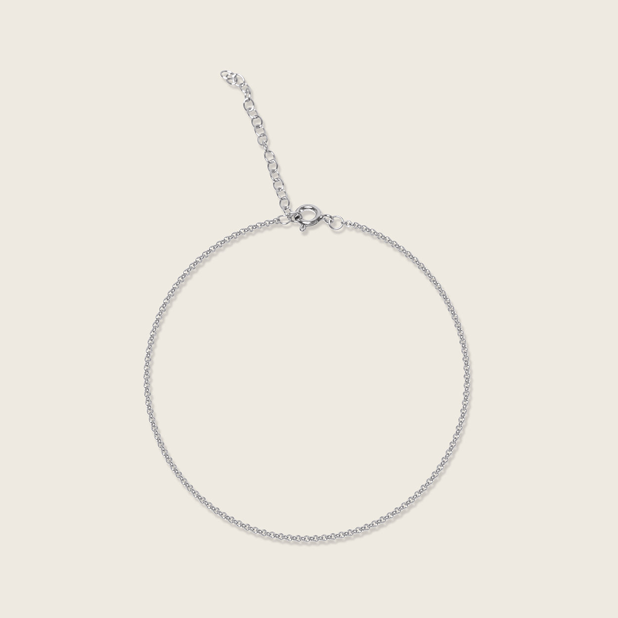 Stilnest Rolo Fußkette Gold Vermeil 22+5 cm Belcher