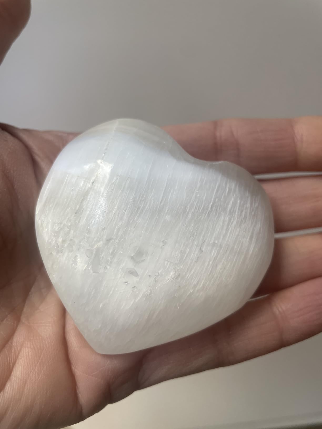 NKlaus HEALING CRYSTALS Selenit-Herz Heilstein 5,5 cm 1 Stück