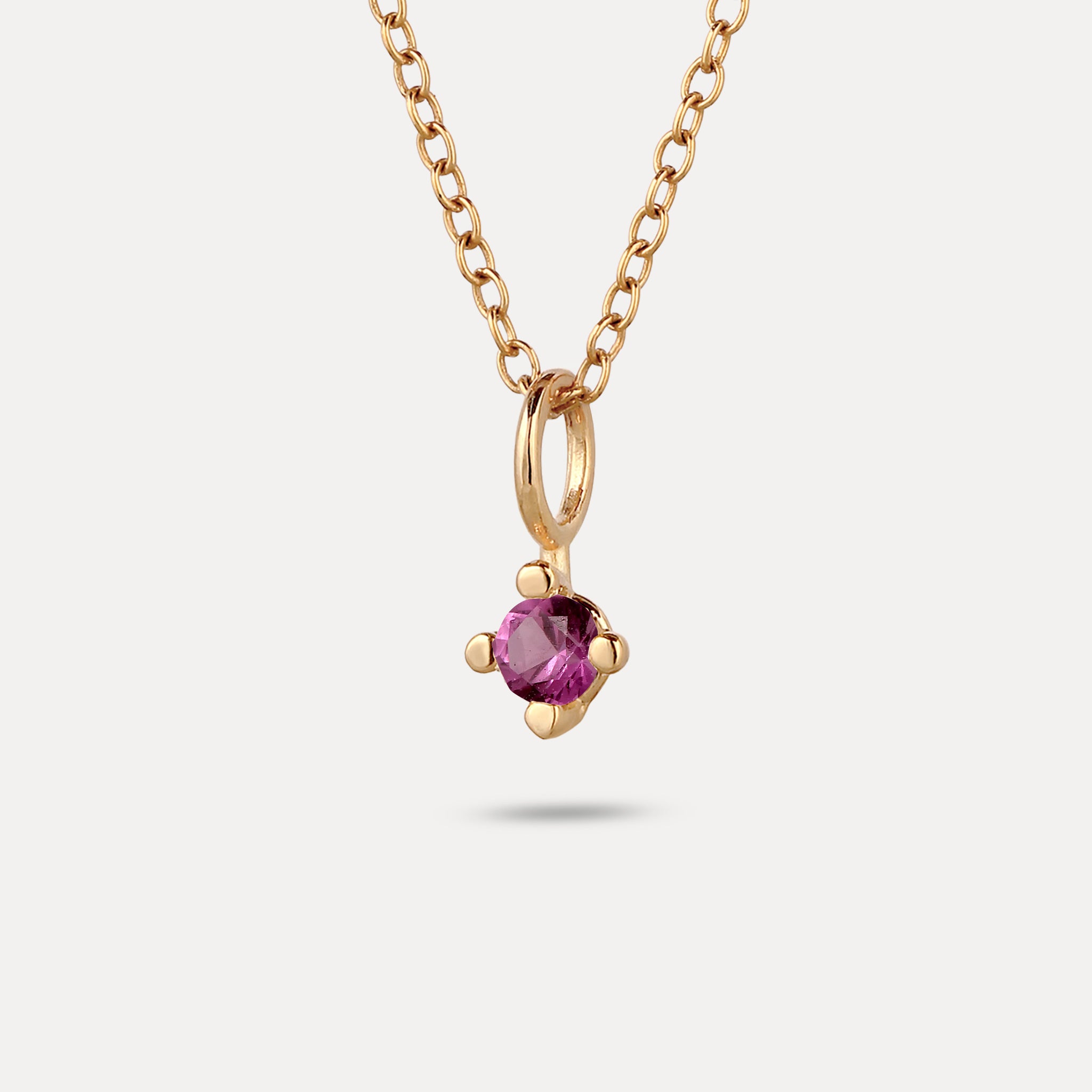 Stilnest Minimalist Birthstone Charm Anhänger Gold Januar