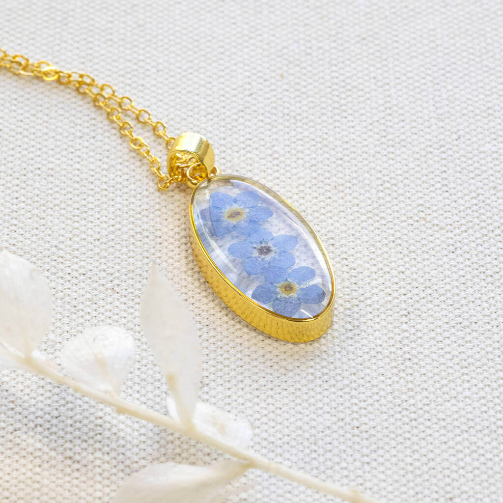 Joy by Corrine Smith Forget Me Not Halskette Gold Vergissmeinnicht