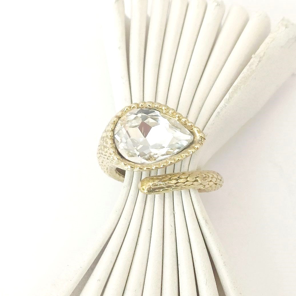Alevá Bijoux Calypso Ring Bronze Kristall verstellbar