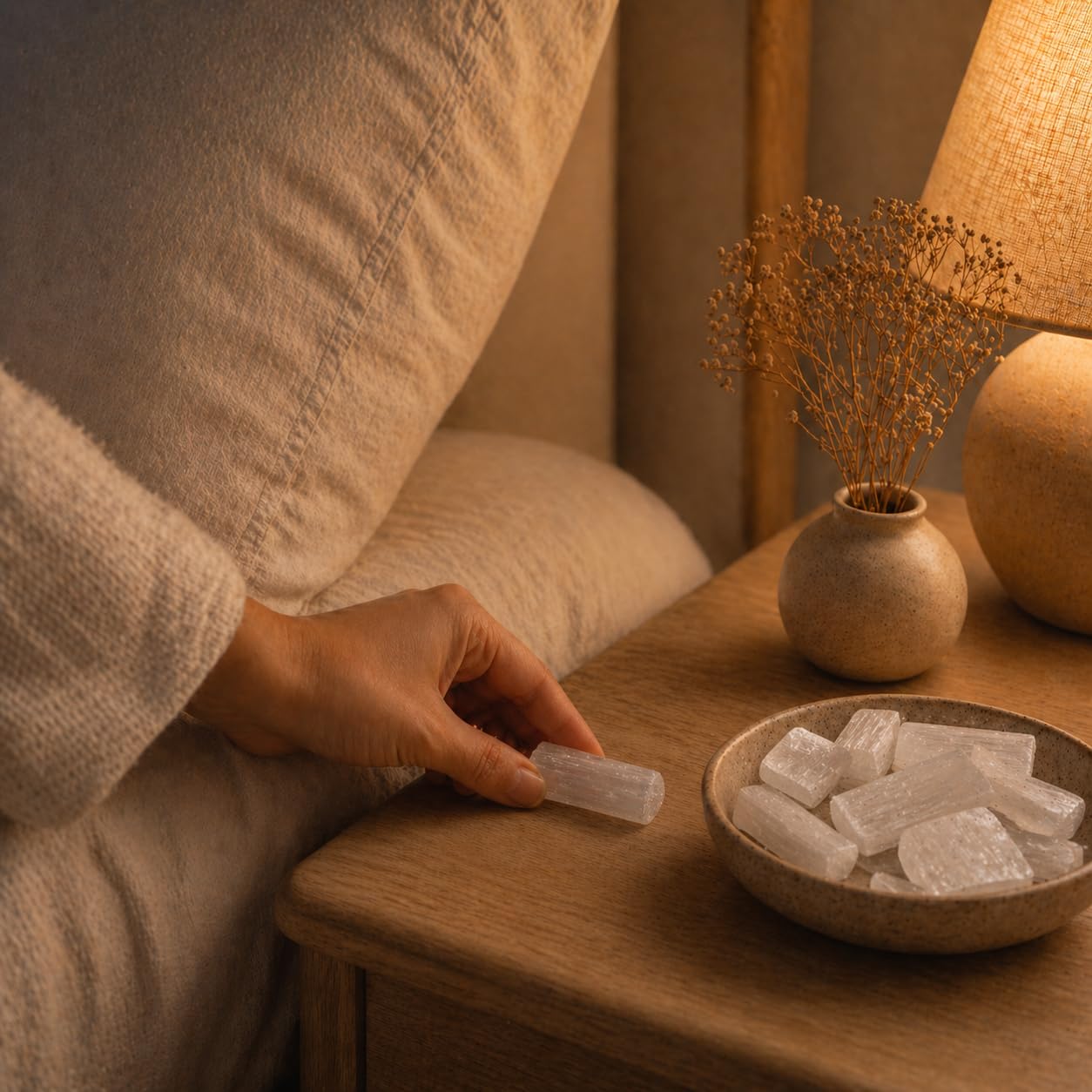 NKlaus Healing Crystals Selenit-Rohsteine 900g Heilsteine