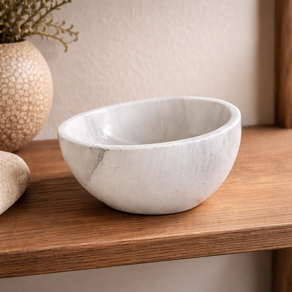 NKlaus Selenit-Schale rund 12x7 cm poliert