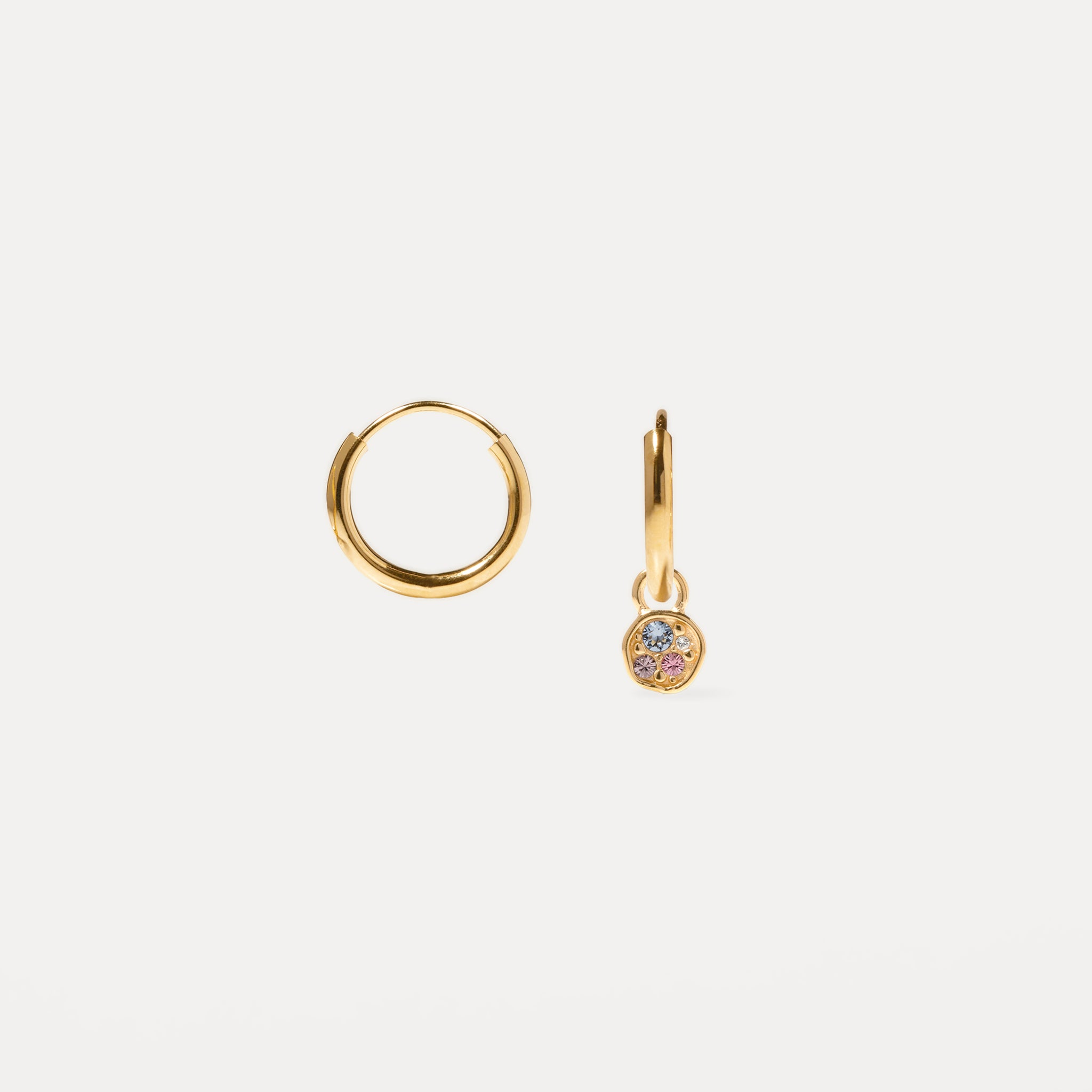 Stilnest Earrings Belong Pavé Creolen Saphir 13mm