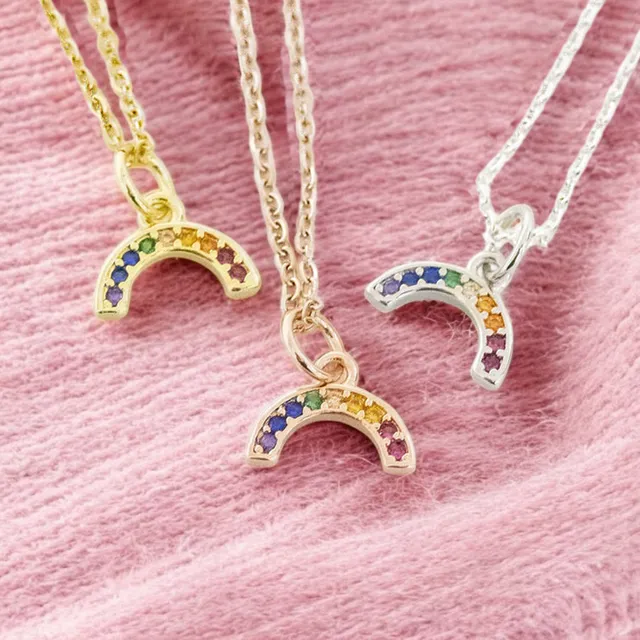 Joy by Corrine Smith Rainbow Arc Halskette Gold Zart