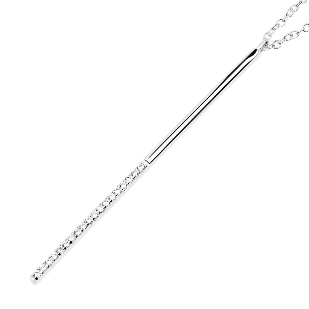 JEWLIX Ketten mit Anhänger SN0360 Halskette Silber mit Zirkonia