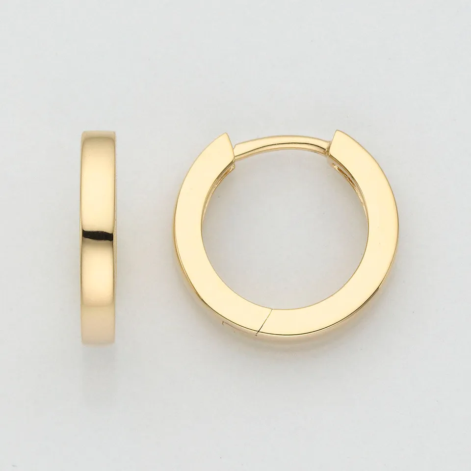 Eugen Rühle Scharnier-Creolen 2,3x15 mm 750 Weißgold Ohrringe