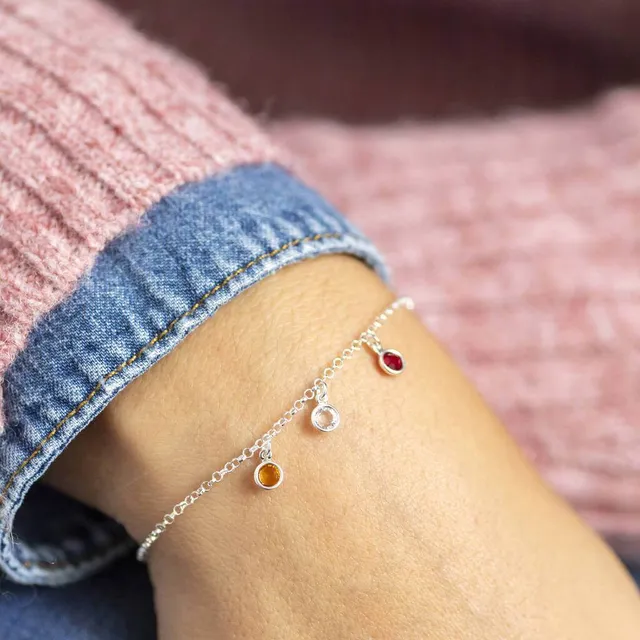 Joy by Corrine Smith Mini Family Birthstone Armband Silber