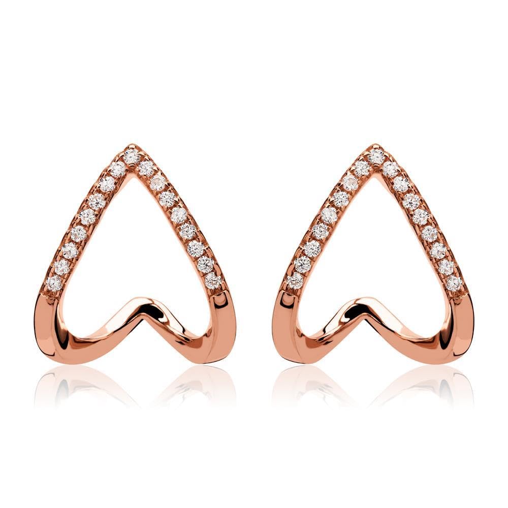 JEWLIX Ohrstecker SE0832 Ohrringe Roségold mit Zirkonia