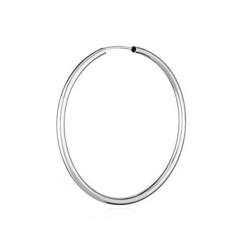 NKlaus Creole rund 40mm Weißgold Ohrring 585 einzeln