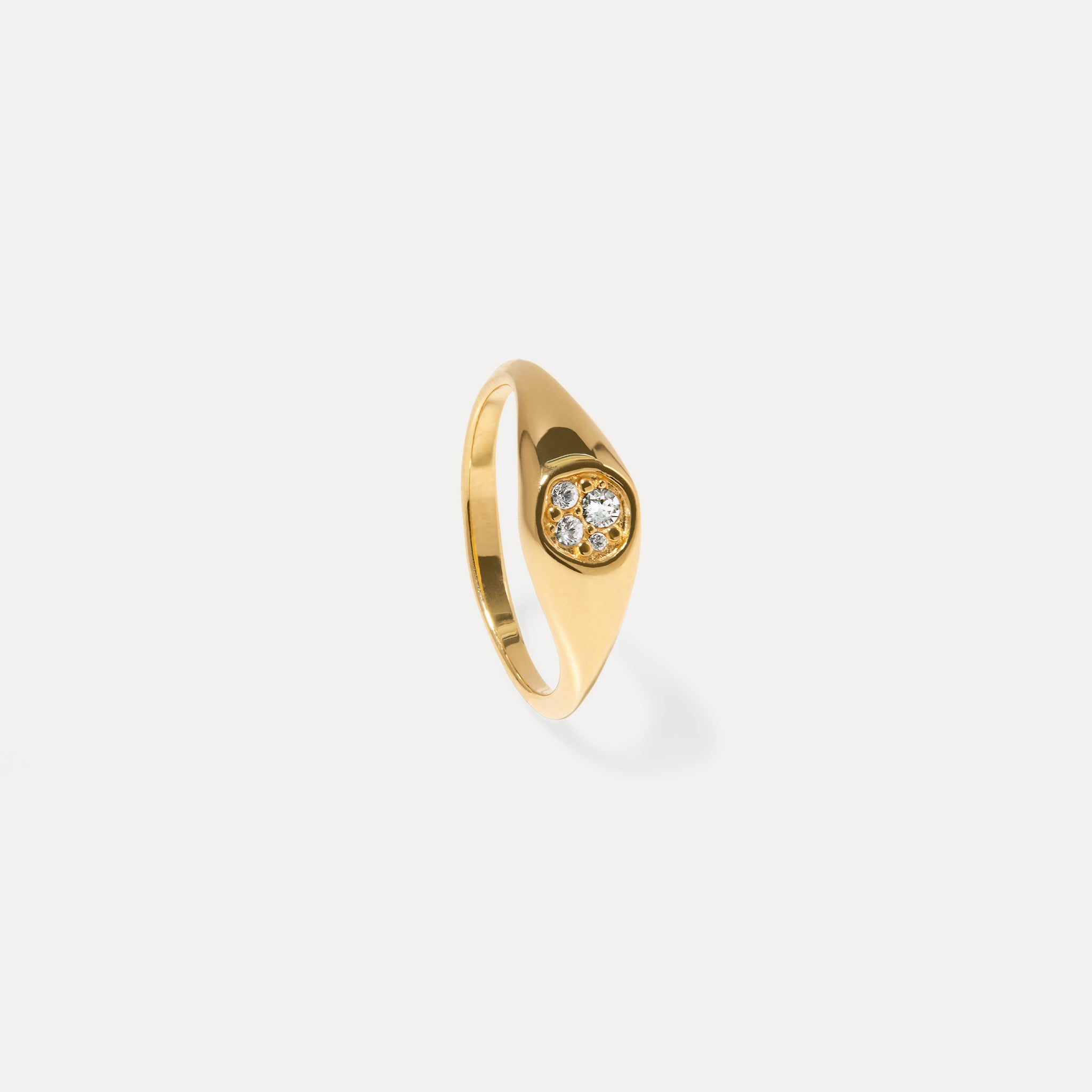 Stilnest Belong Pavé Ring Weiße Kristalle Gold Gr.52