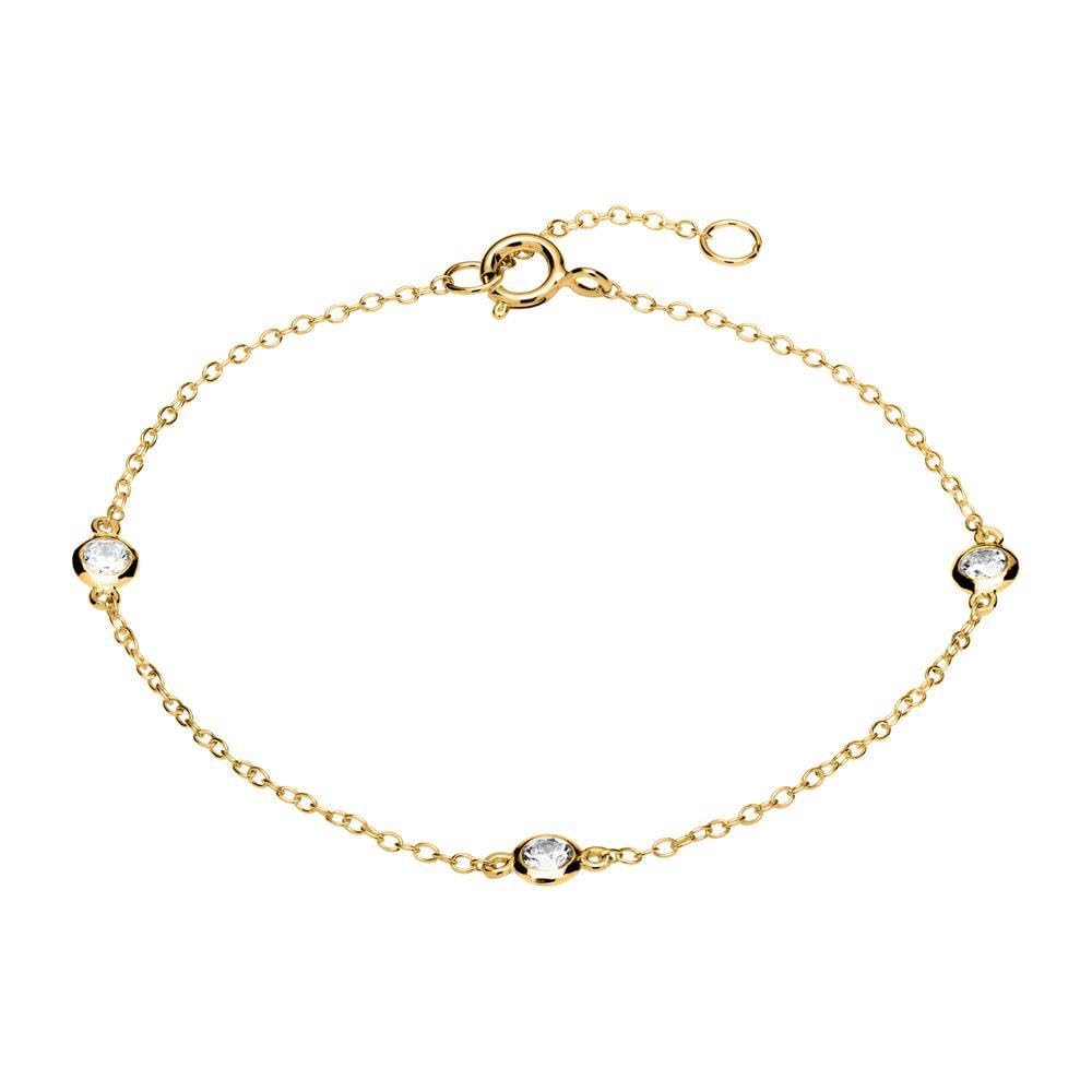 JEWLIX ID-Armbänder Armband 925er Silber vergoldet Zirkonia