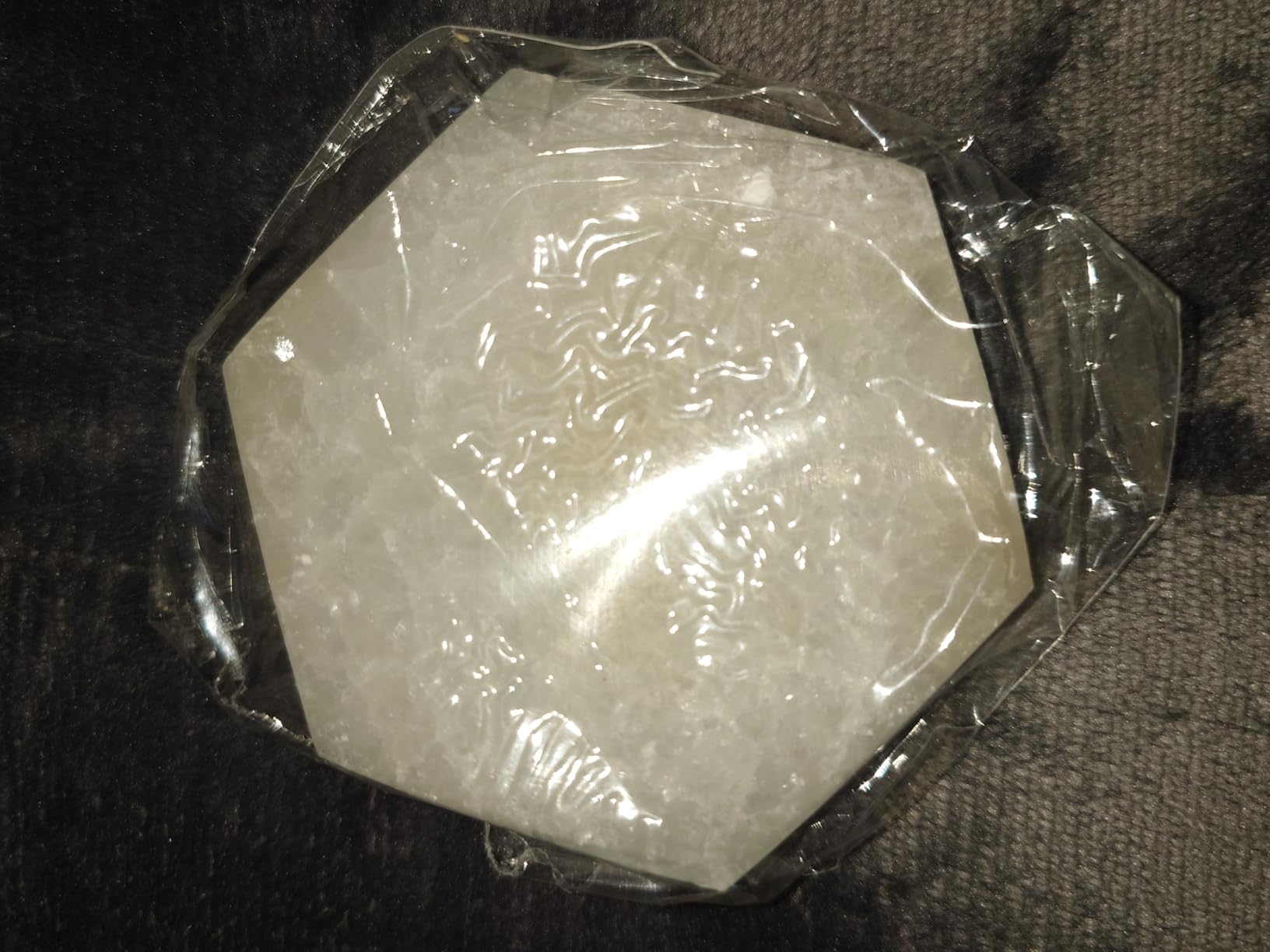 NKlaus Healing Crystals Selenit Platte 8x7 cm Sechseck Ladeplatte