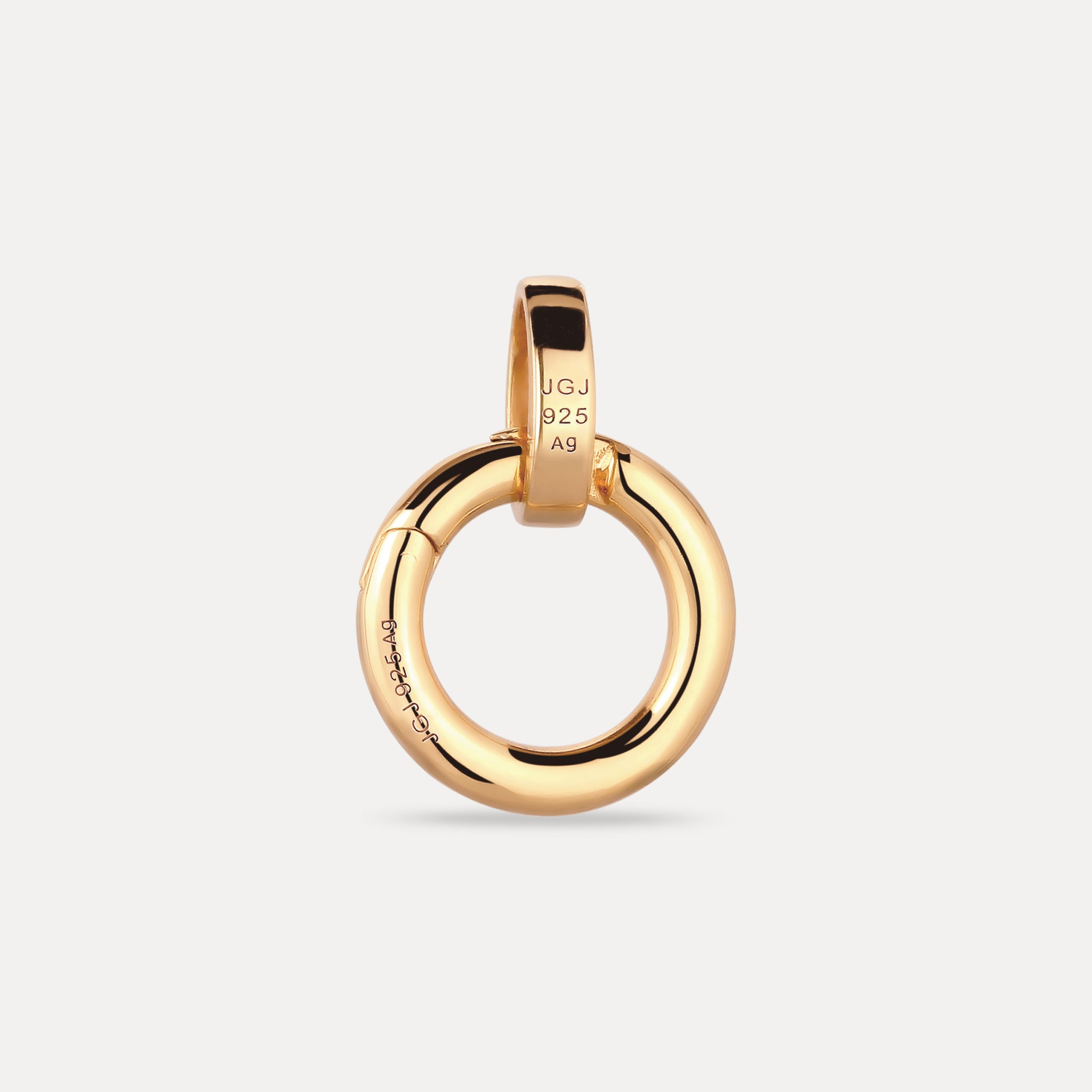 Stilnest Charm Anhänger 24k Gold Vermeil offen
