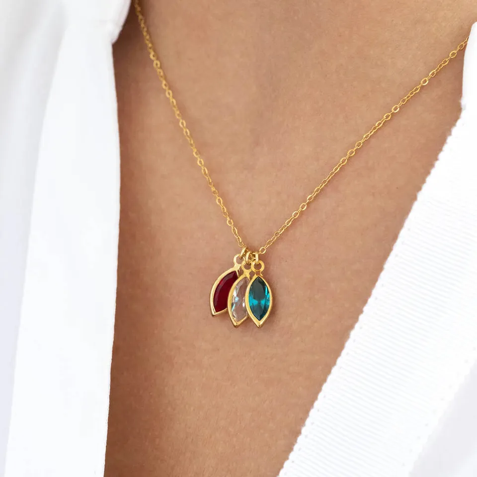 Joy by Corrine Smith Family Marquise Halskette Gold