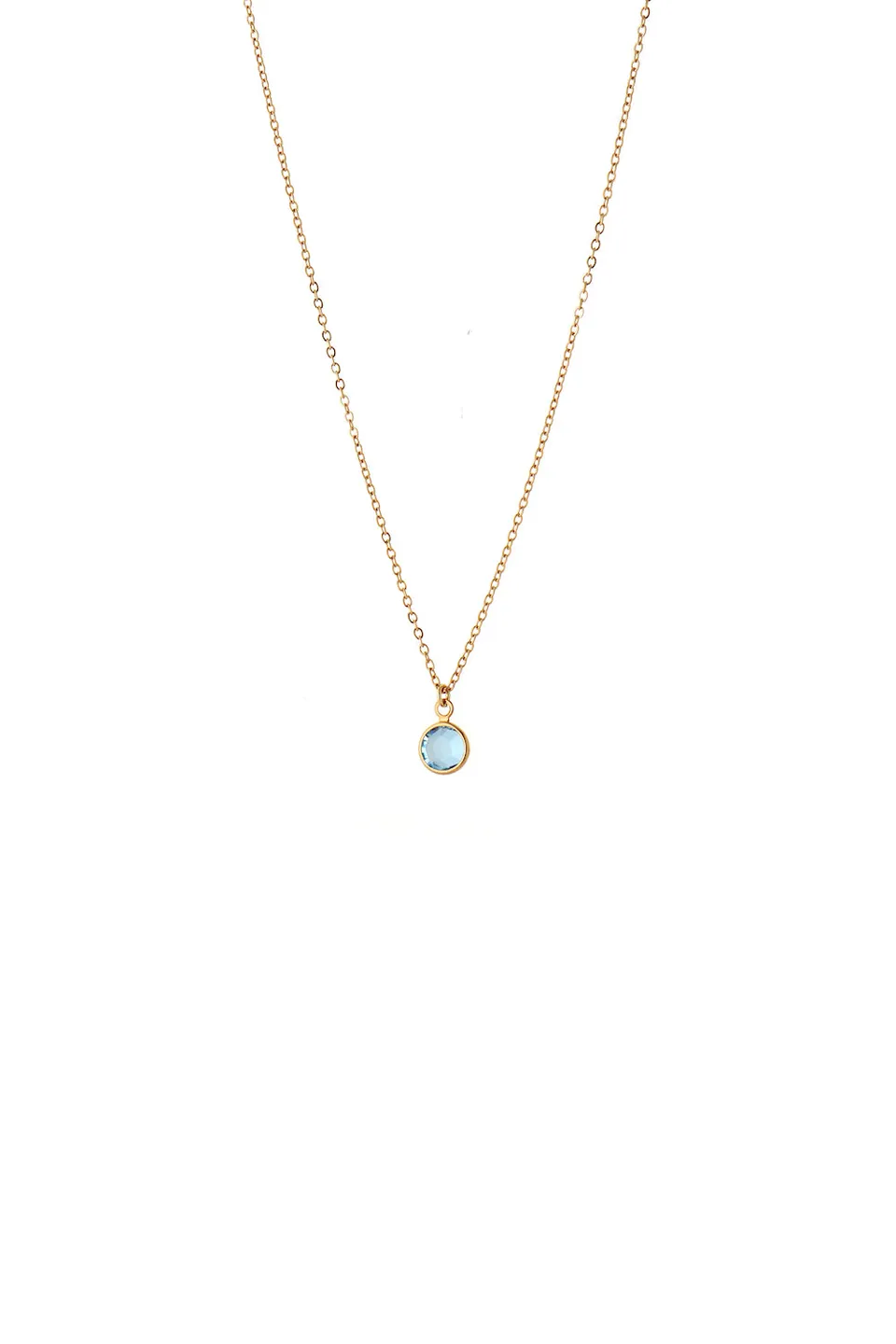 Joy by Corrine Smith March Geburtsstein Halskette Gold Aquamarin