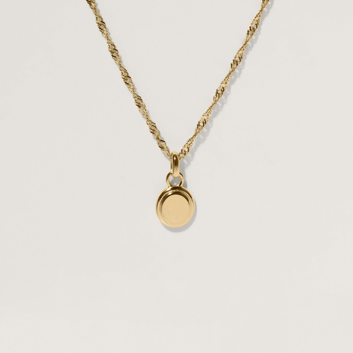 Stilnest Engravable Emblem Kette Halskette 585 Gold 45cm