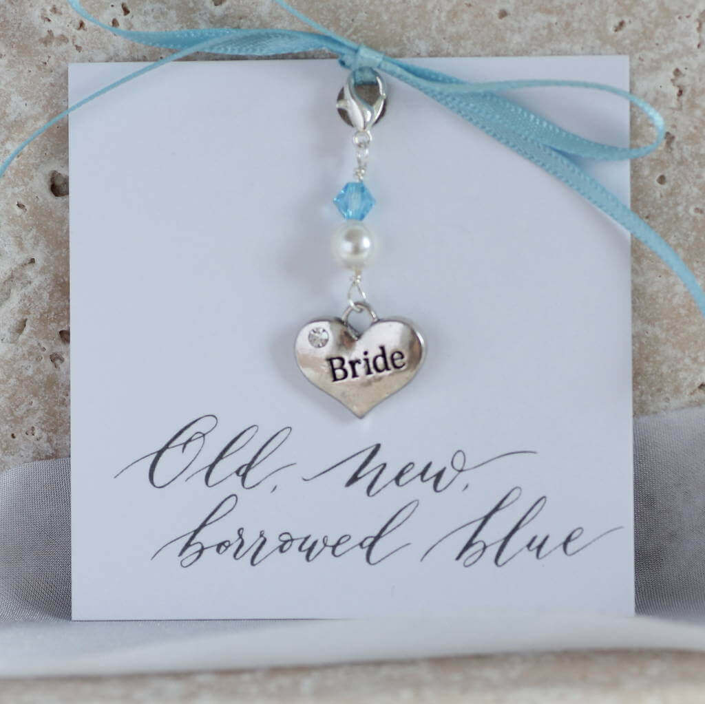 Joy by Corrine Smith Something Blue Herz Charm Silber Braut