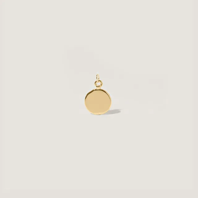 Stilnest Pendants Fluid Medallion Anhänger 585 Gold Hochglanz