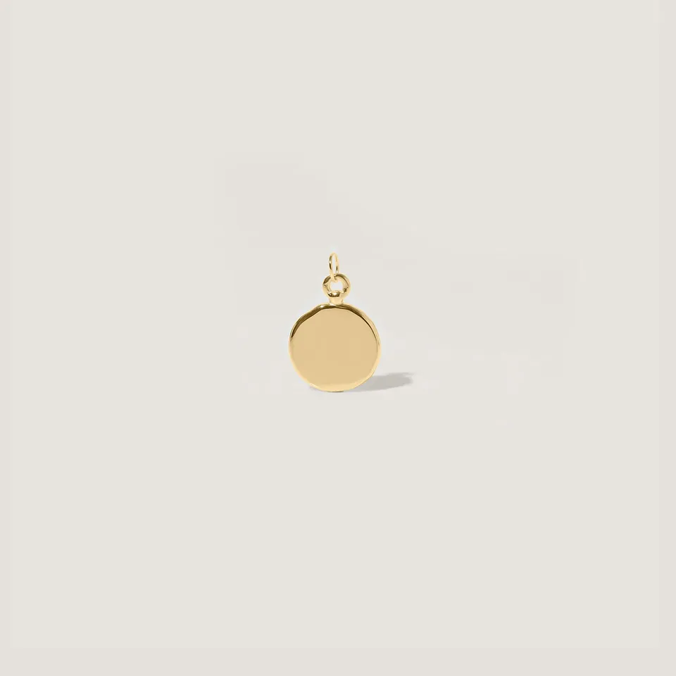 Stilnest Pendants Fluid Medallion Anhänger 585 Gold Hochglanz