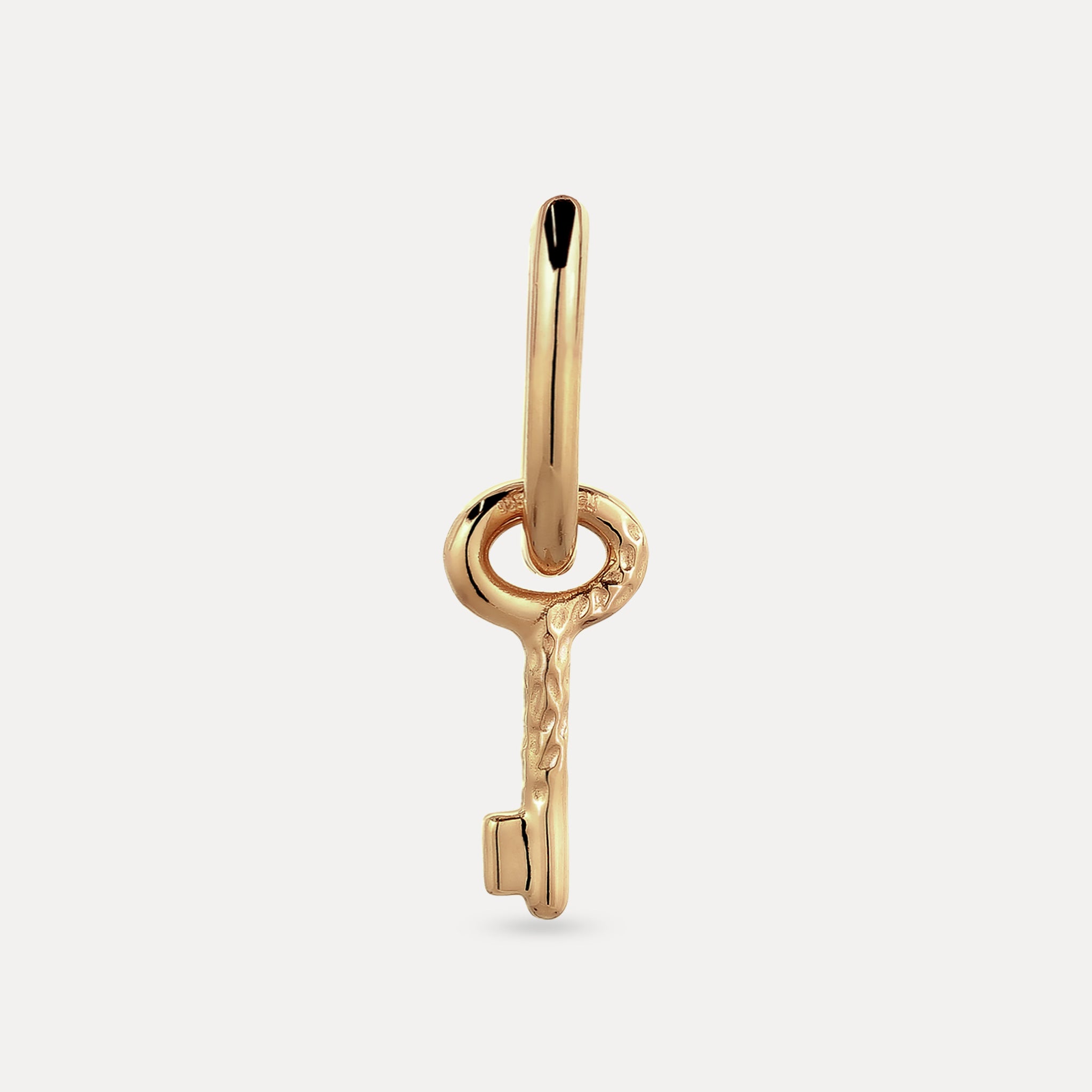 Stilnest Key Creole Single Ohrring Gold Vermeil