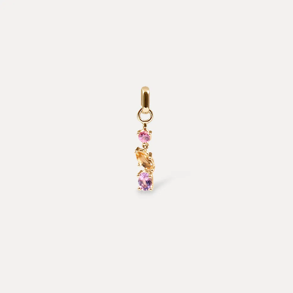 Stilnest Chroma Anhänger 585 Gold mit Amethyst Citrin Turmalin