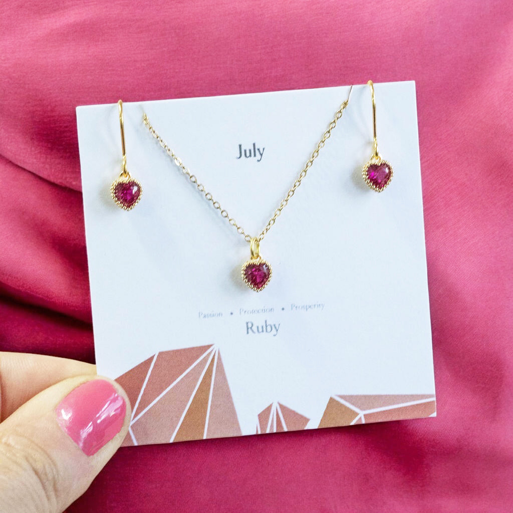 Joy by Corrine Smith Birthstone Hearts Schmuckset Gold