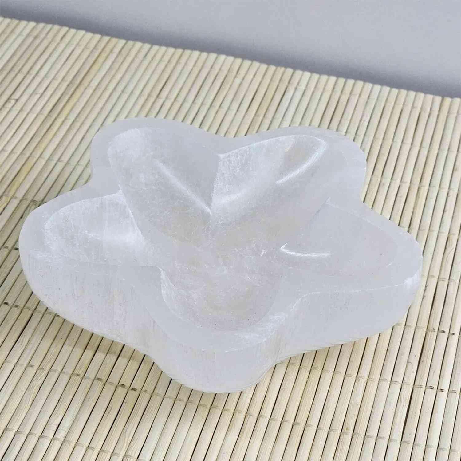 NKlaus Healing Crystals Selenit Stern-Schale 12,5cm matt