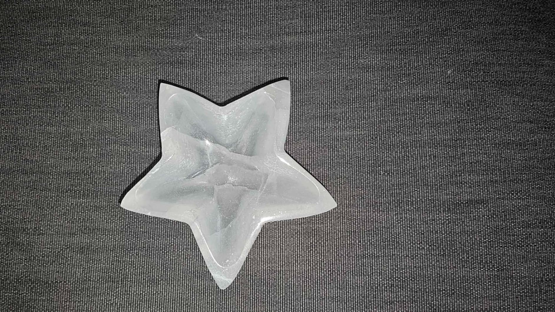 NKlaus Healing Crystals Selenit Sternschale 9 cm Handarbeit