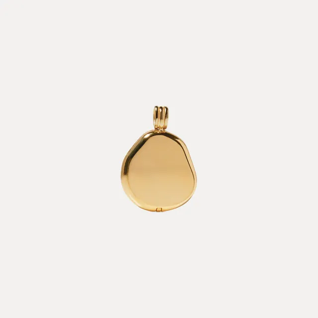 Stilnest Pendants Organic Liquid Medaillon Anhänger 24k Gold Foto