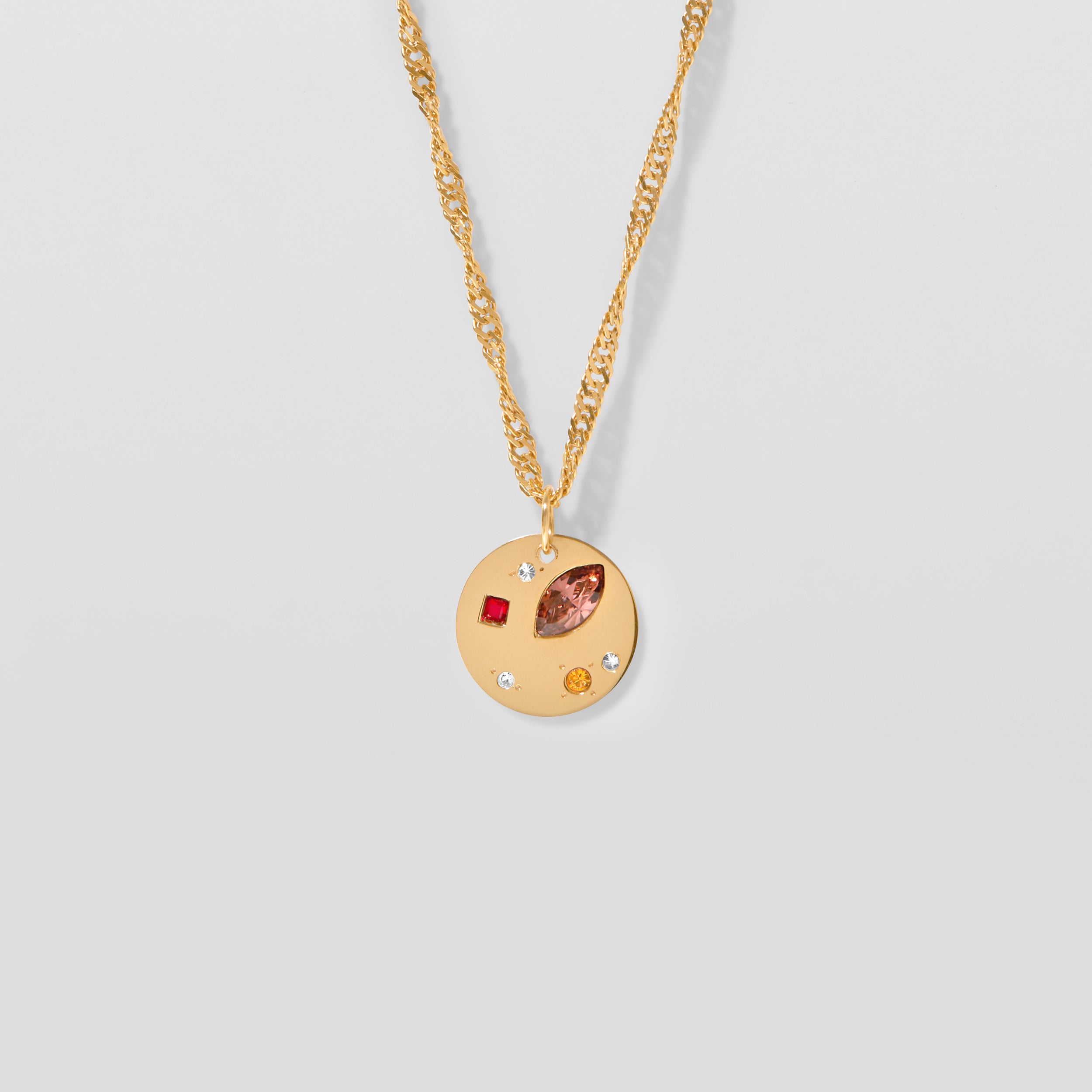 Stilnest Myriad Halskette 24k Gold Vermeil 45 cm Kristall
