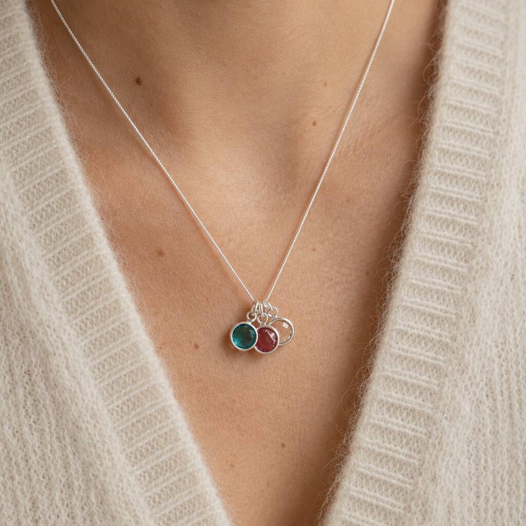 Joy by Corrine Smith Family Birthstone Halskette Silber Sterlingsilber