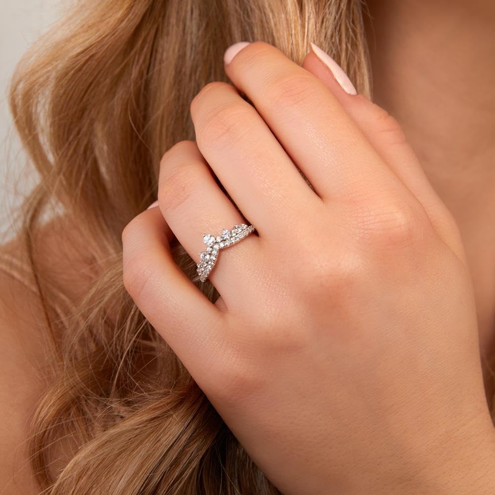 JEWLIX Damenring 925 Silber Zirkonia Ring Größe 54