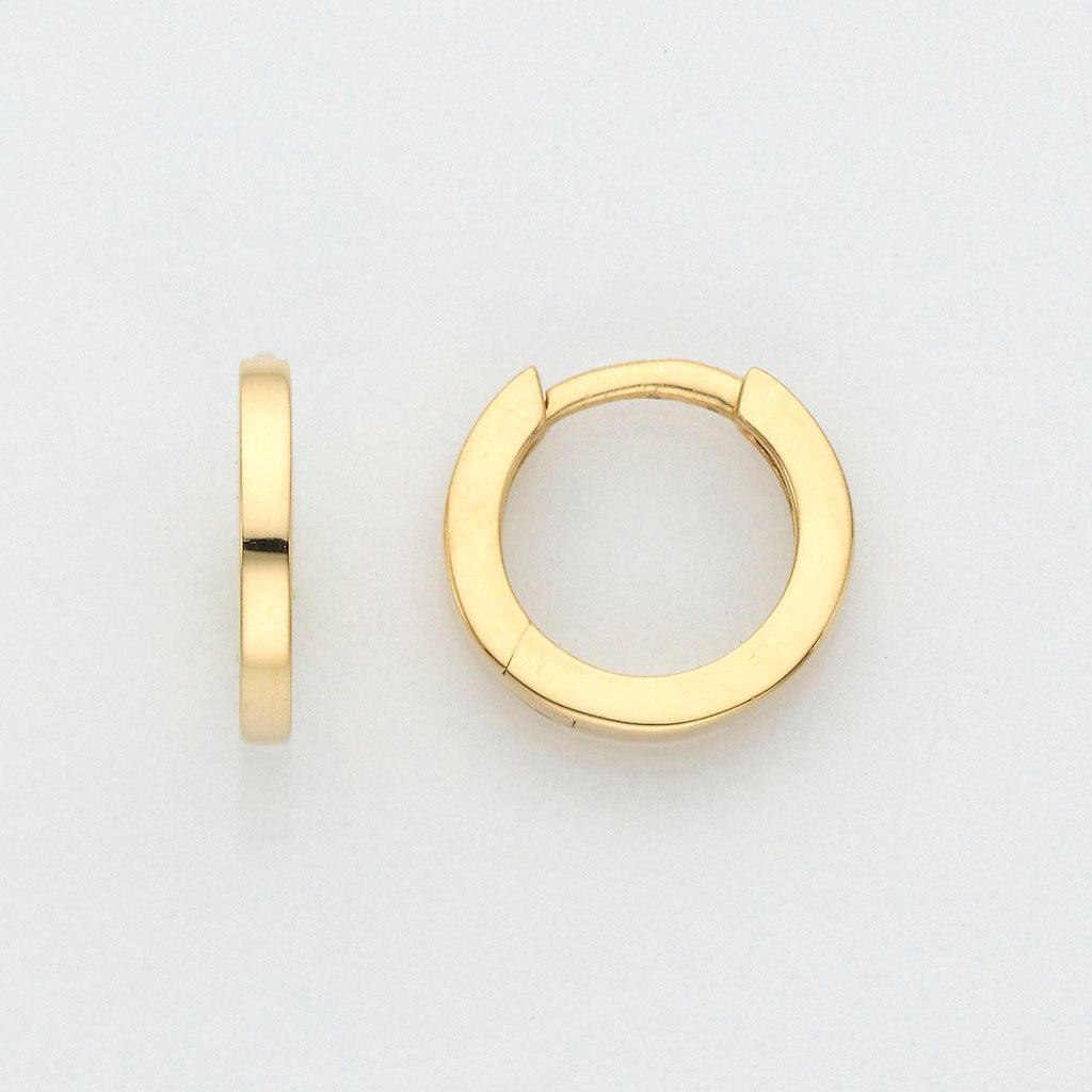 Eugen Rühle Ohrschmuck Scharnier-Creolen 1,5x12mm Ohrringe Weißgold