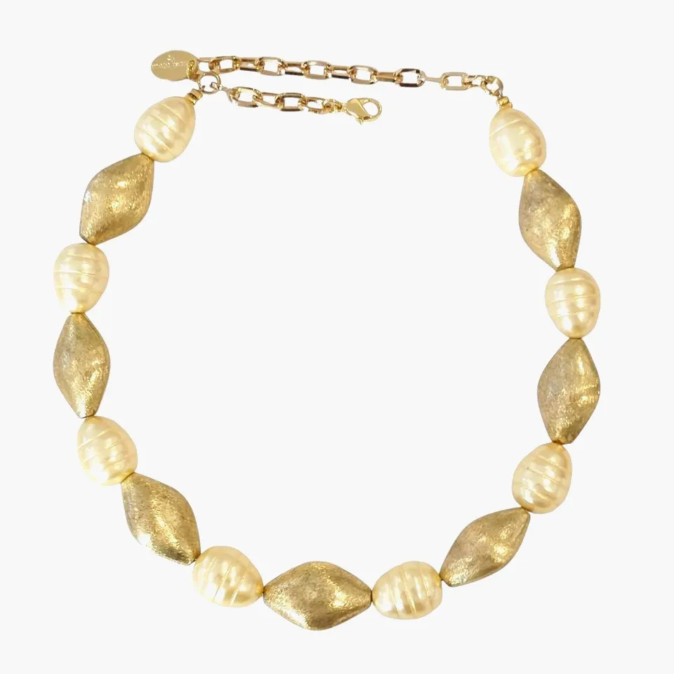 Alevá Bijoux Paola Perlen Halskette Gold 38-44 cm Perle