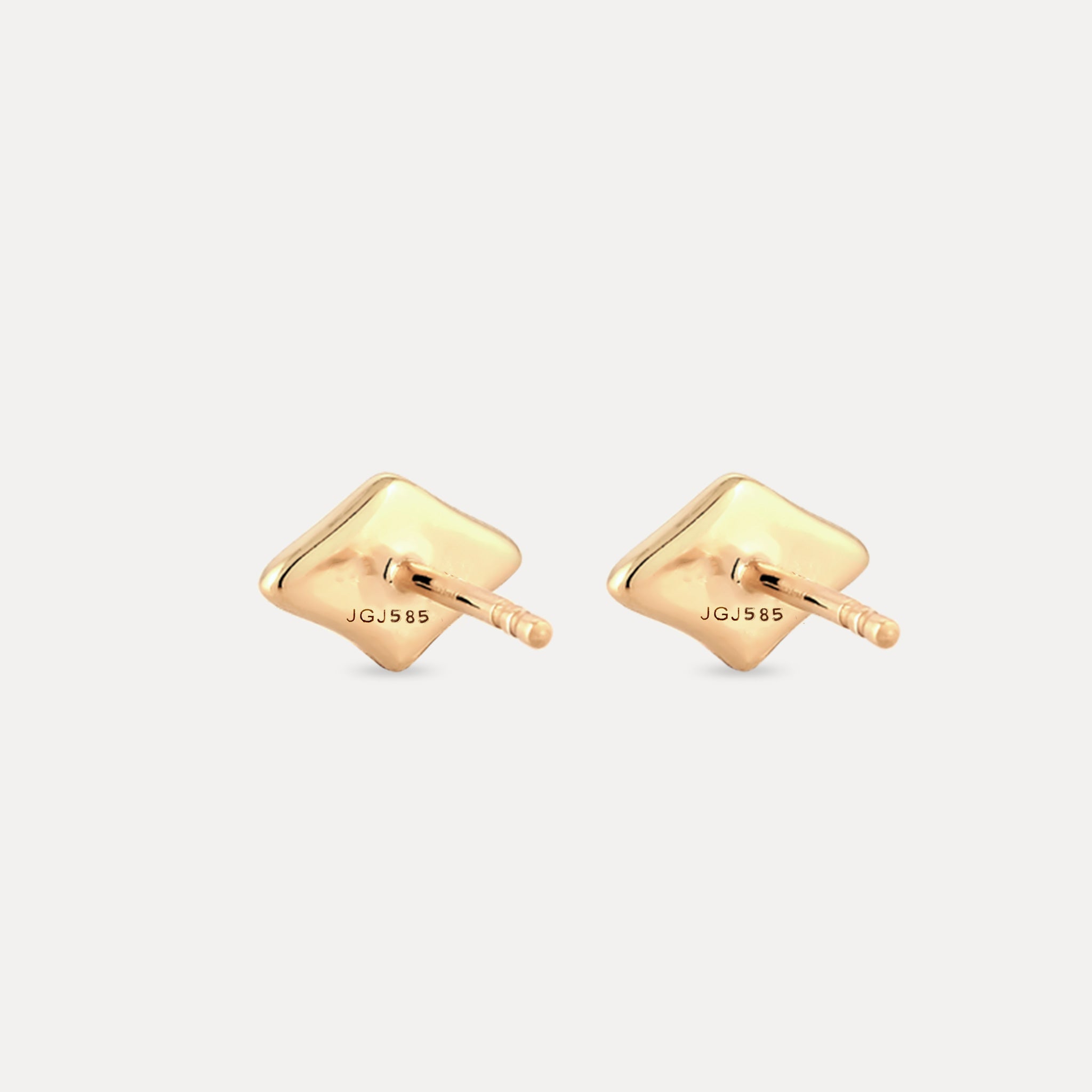 Stilnest Supernova Pavé Ohrstecker Weißer Saphir 585 Gold
