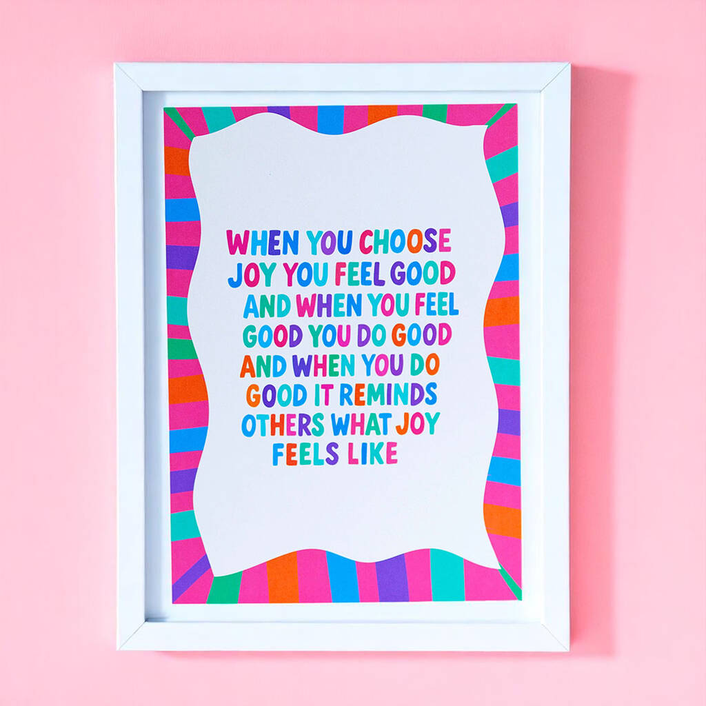 Joy by Corrine Smith Choose Joy A5 Print Spruchbild