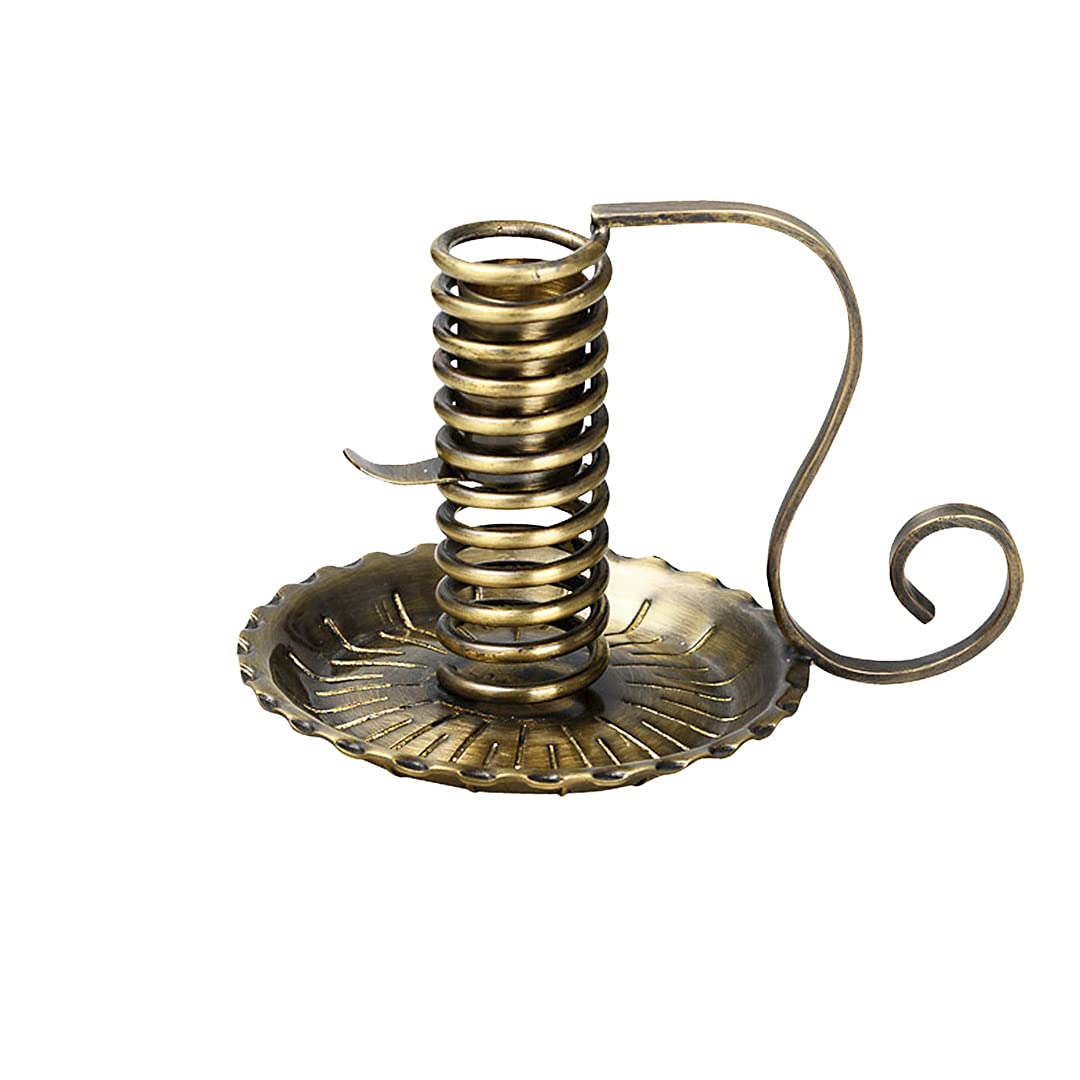 NKlaus Spiral-Kerzenleuchter Eisen schwarz 12 cm