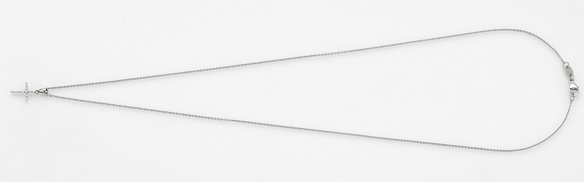Eugen Rühle Kreuz Anhänger 0,05ct Halskette 585 Gelbgold